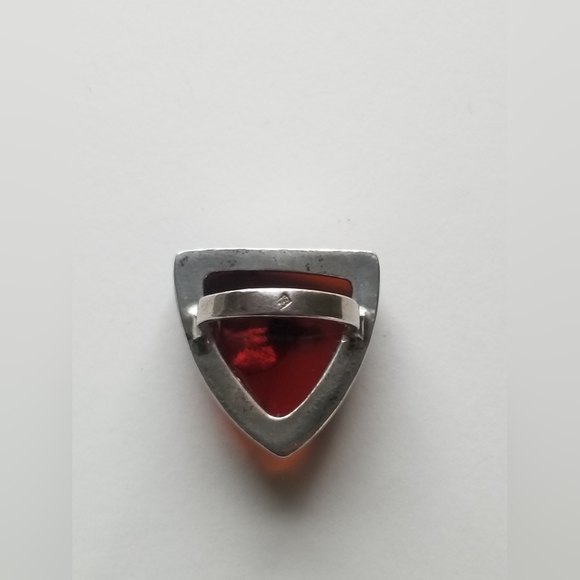 Rare Baltic Amber Modernist Ring - Picture 3 of 7